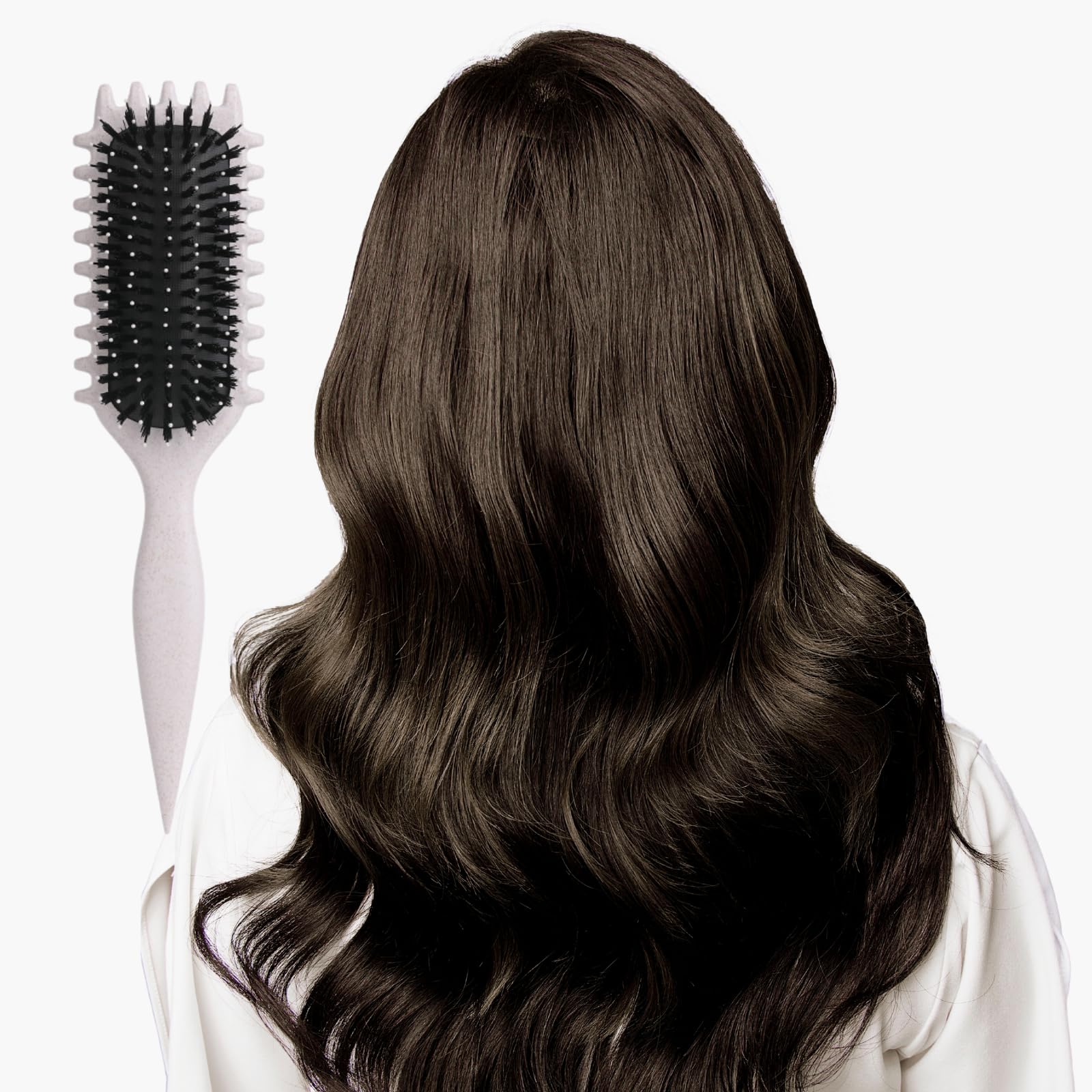 Digilams Curly Hair Brush, Beige - Image 4