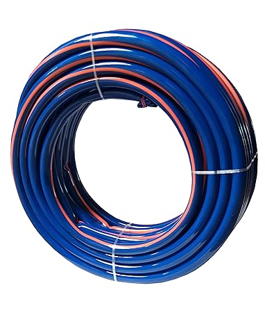 TVASTEE PVC Hose Pipe Set with 1 Inch Tap Connector (Blue, 100 feet)