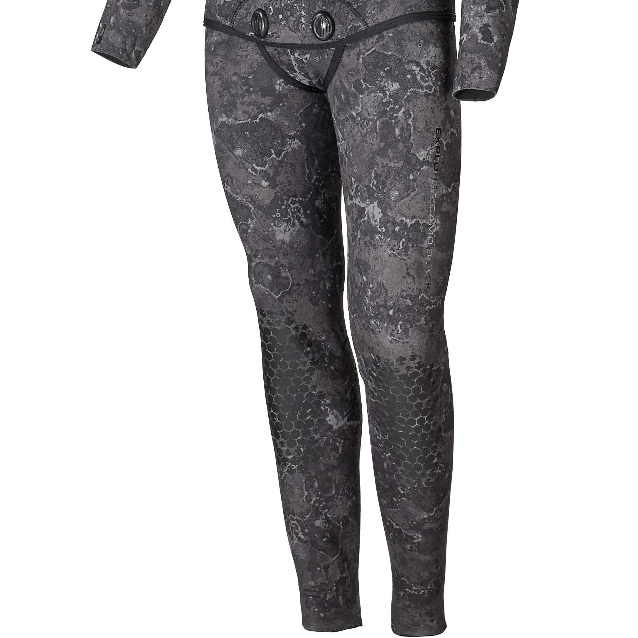 Mares Pure Instinct 3mm Spearfishing Freediving Wetsuit Pants, Explorer Camo Black - S5 / XL (P-422041-S5_VE)