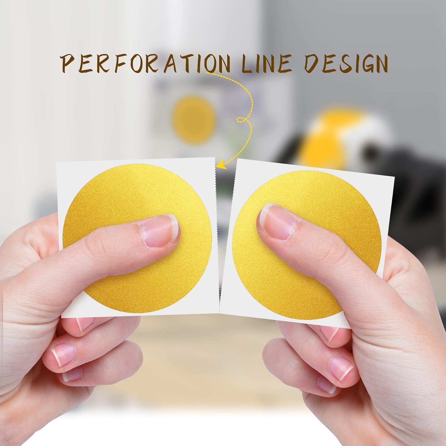 PARLAIM 2 Inch Circle Thermal Sticker Labels,700PCS Round Direct Thermal Printer Labels for Business Bottle DIY Design, QR Code, Name Tag, Inventory (Gold) - Image 5