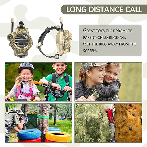 Miniatura 5 de Paquete de 2 relojes espía Walkie Talkies para niños y adultos