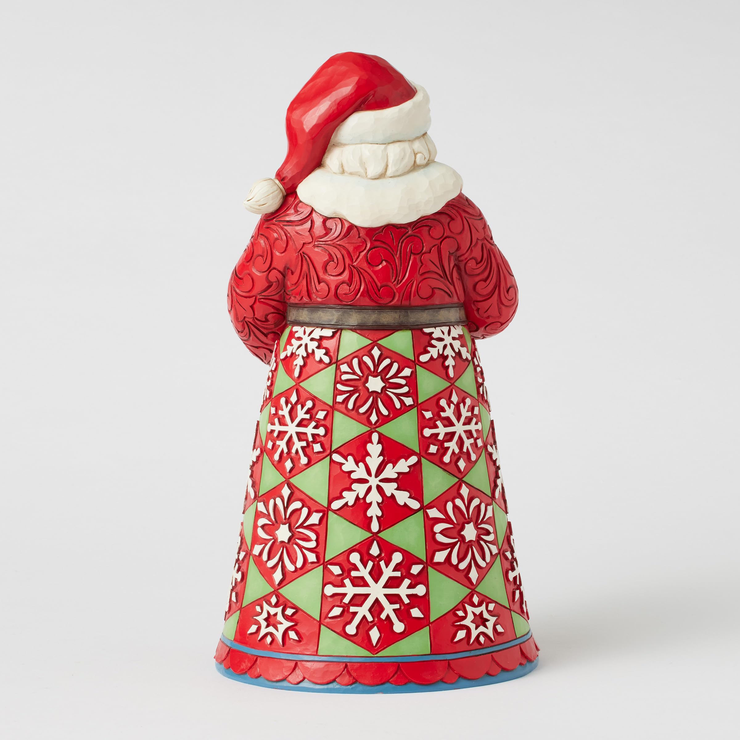 Enesco Jim Shore Heartwood Creek - Figura de Papá Noel sosteniendo un Mini muñeco de Nieve, 10.63 Pulgadas, Multicolor