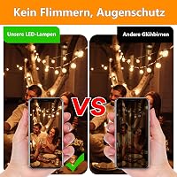 Hcnew G40 E27 LED Edison izzó meleg fehér 2200K dekoratív 2db 7