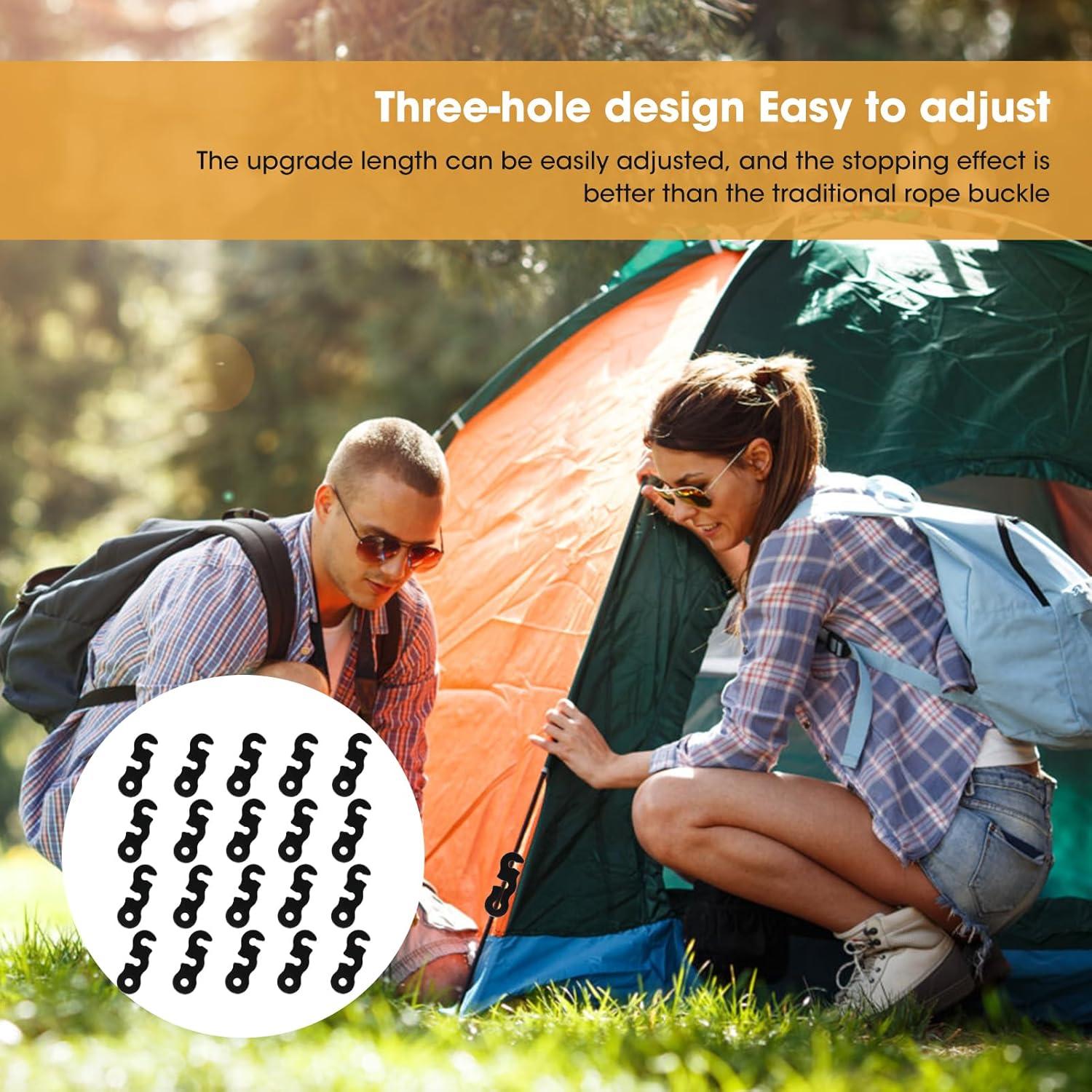20 Pcs Tent Guide Lines Tensioners S-Shaped Aluminum Alloy Wind Rope Buckle Camping Cord Adjusters Portable For Hiking Backpacking Picnic Shelter Shade Canopy Outdoor Black 7 816aAkUu7KL. AC SL1500