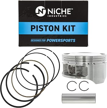 NICHE Big Bore Piston for Honda 13101-KCY-670 13102-KCY-670 | For Honda, Fits 1996-2004 XR400R, 1999-2008 SporTrax 400 EX 2X4, 2009-2014 TRX400X 2X4, Replaces 13103-KCY-670