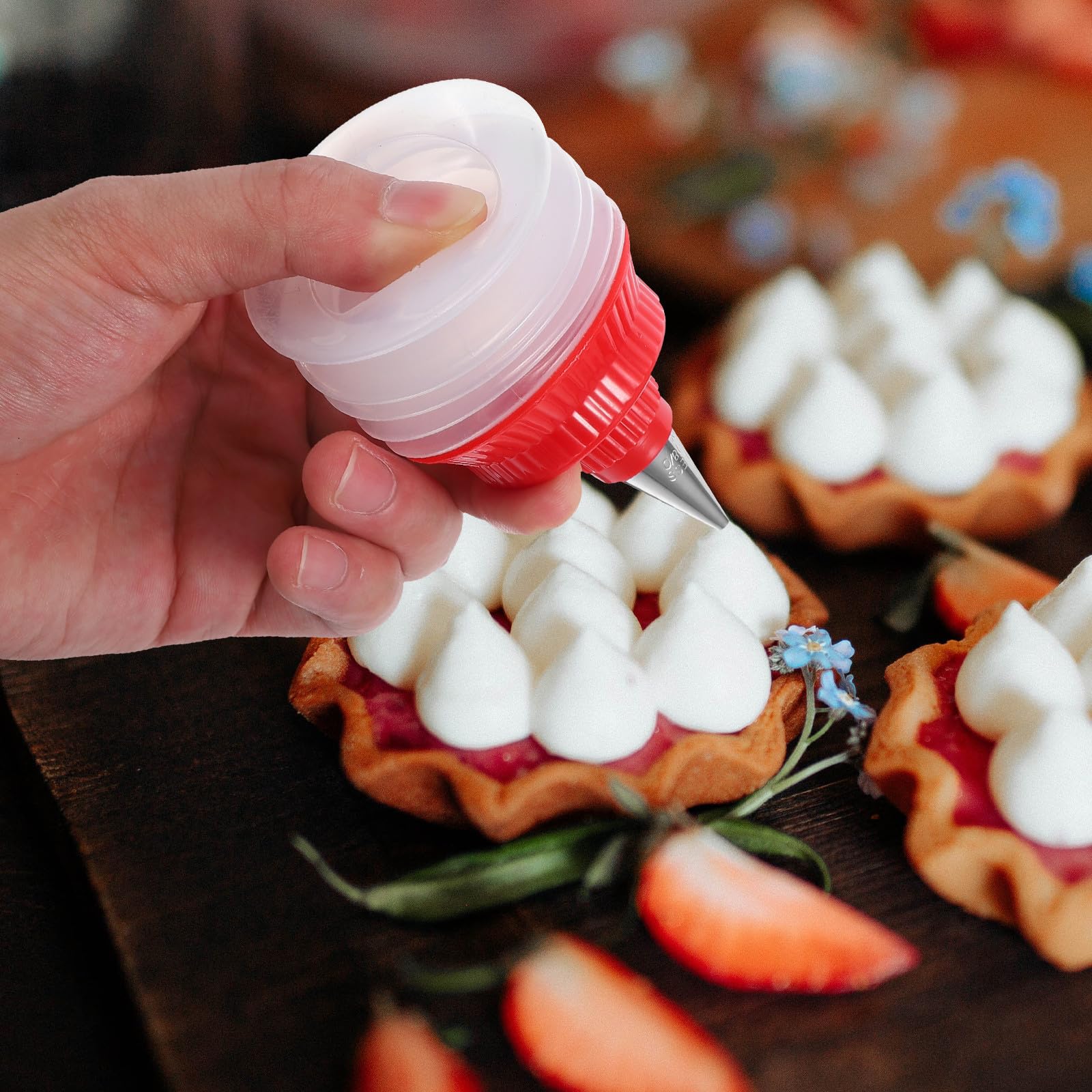 POPETPOP 2pcs Bouteilles de Glaçage Pâtisserie en PP Réutilisables Faciles à Ranger, Accessoires pour Décoration de Gâteaux et Cuisson la Maison Couleur Aléatoire
