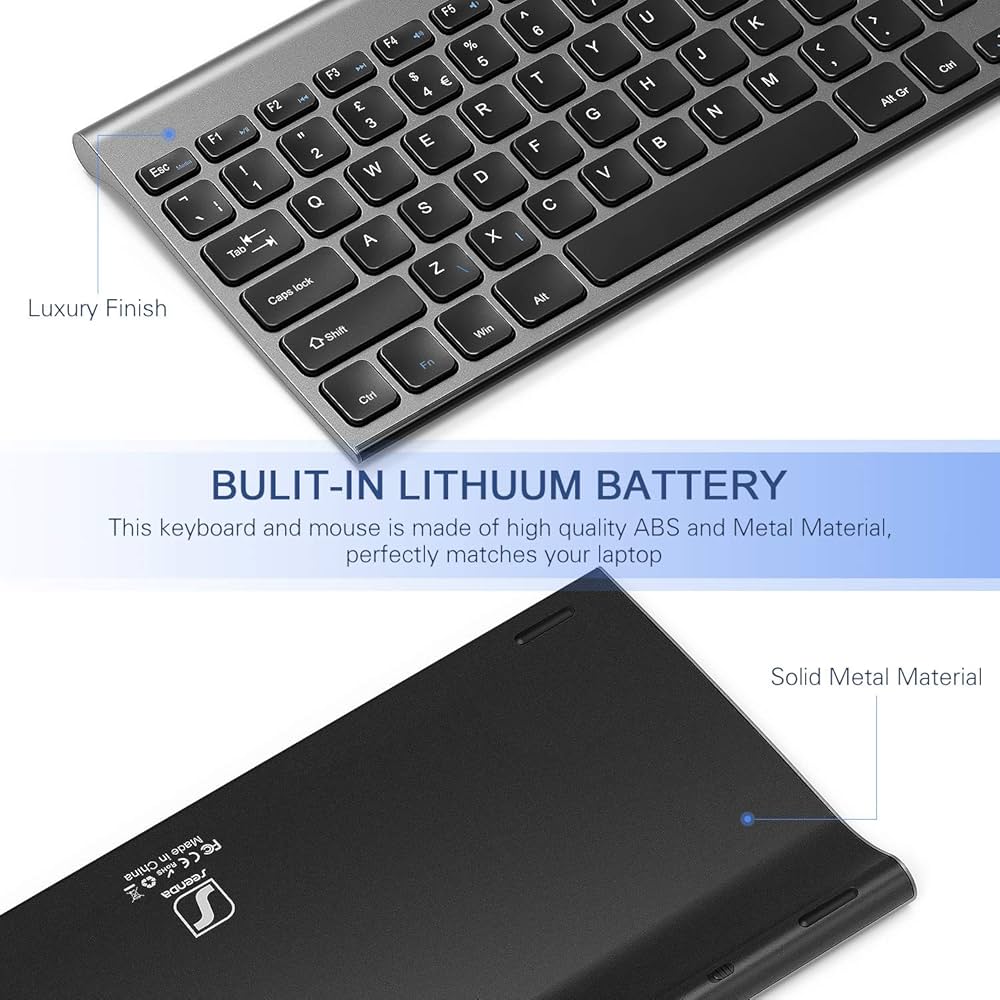 Seenda WGJP-031 Small Wireless Keyboard And Mouse, Ultra Compact Rechargeable U | UK