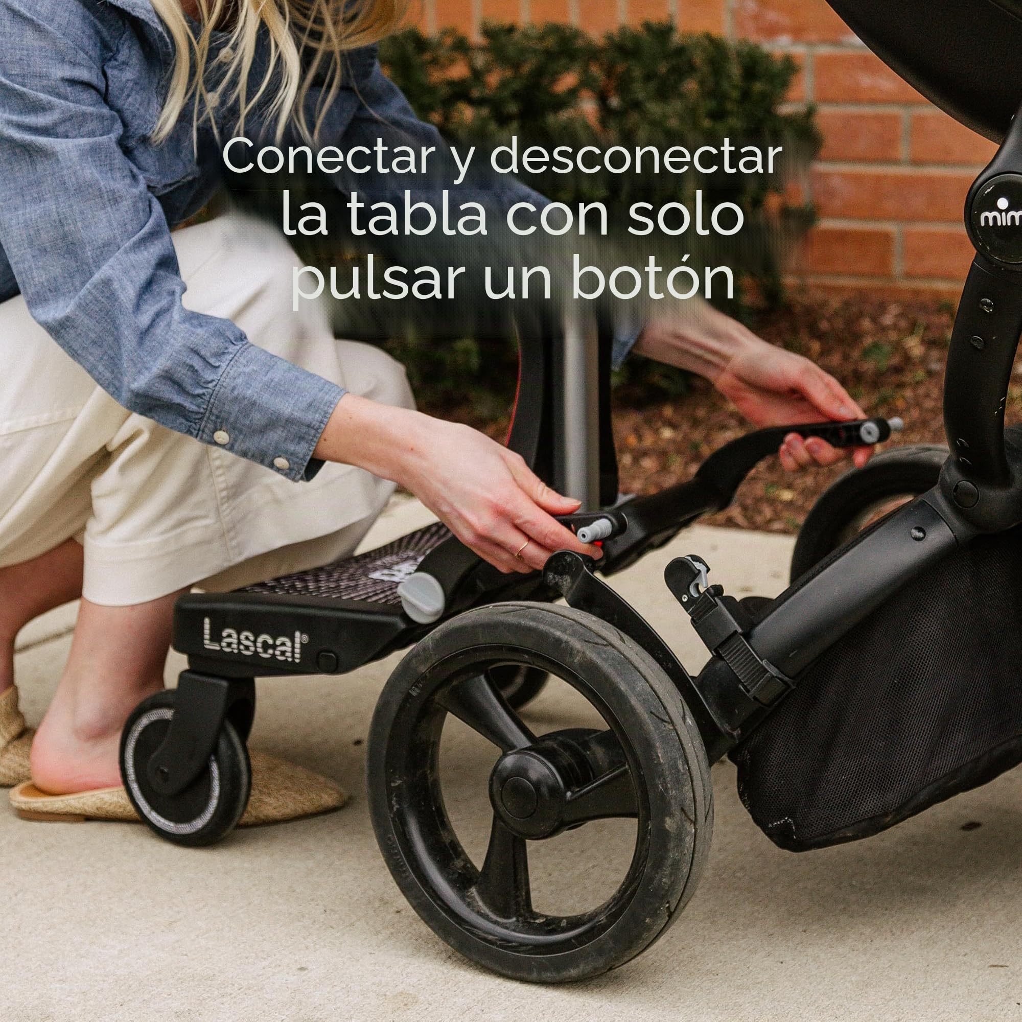 Lascal BuggyBoard Mini 3D Plataforma con ruedas para carrito infantil, accesorio para niños de 2 a 6 años (22 kg), compatible con casi todas las sillitas de paseo, gris
