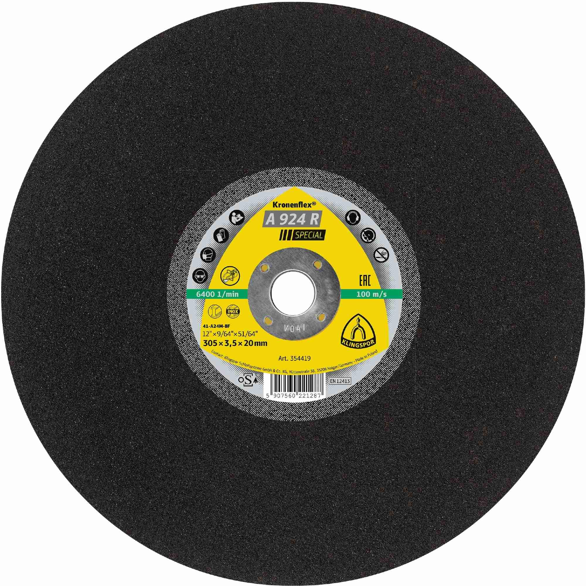 A 924 R - Discos de corte (305 x 4 x 20 mm, rectos 10 unidades)