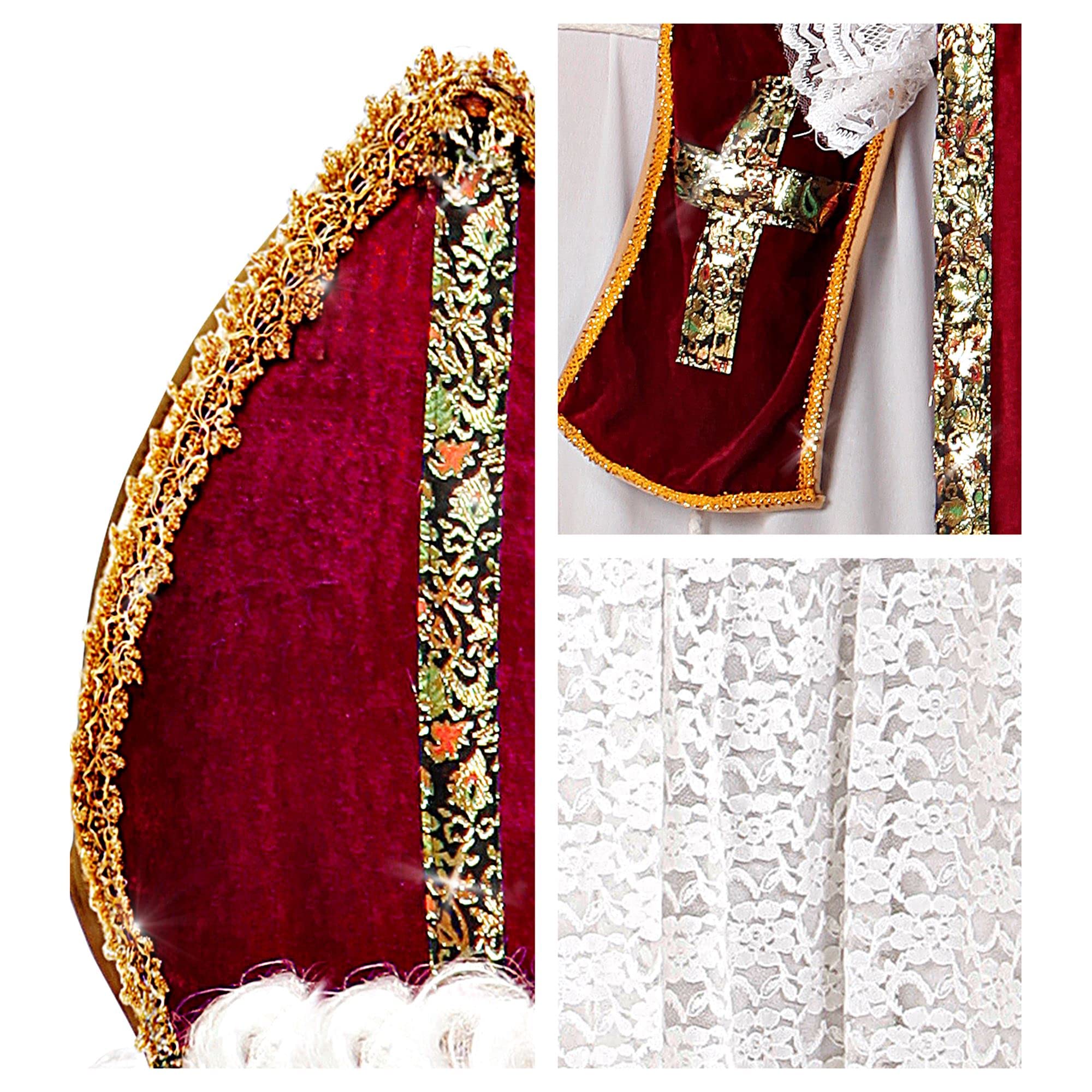 W WIDMANN MILANO Party Fashion - Erzbischof Kostüm Herren | 5-teiliges Set, Bischofs- und Nikolauskostüm für Karneval und Mottoparty