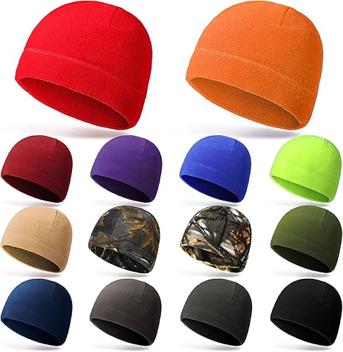 Gorro de forro polar para hombre, 14 piezas, gorro de forro polar táctico para invierno, para correr, esquí, ciclismo, deportes, 14 colores,