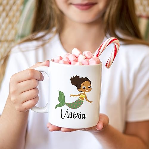 Miniatura 5 de HomeBee Taza personalizada para niños, niñas, chocolate caliente, cacao, café y té, regalos de fiesta de cumpleaños con nombre personalizado, apto