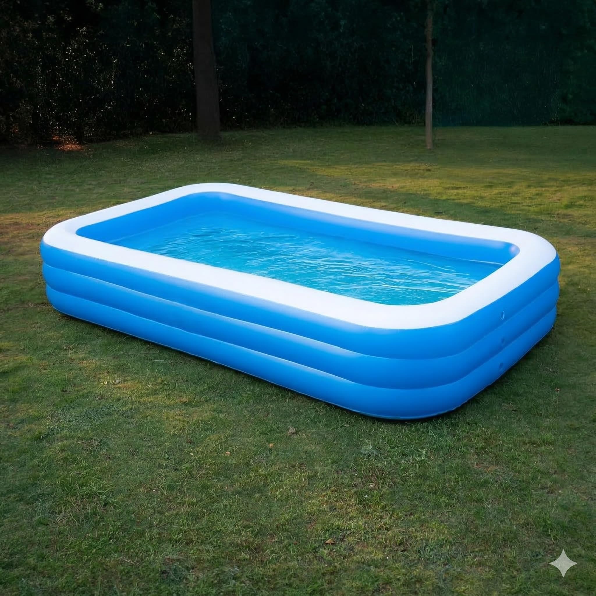 Amgo 10 Ft. Rectangular Swimming Pool for Adults & Kids with 2-Way Electric Pump, 3-Ring Design, Durable & Scratch-Proof-picture-21