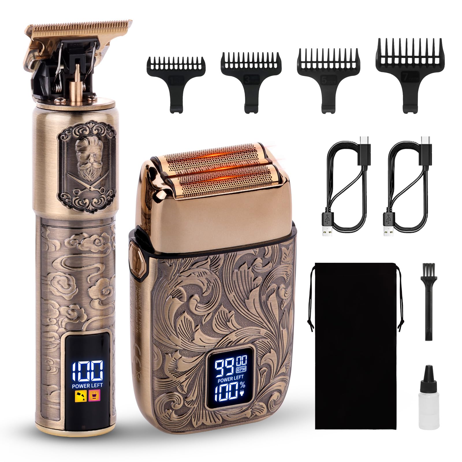 Ufree Electric Razor Foil Shavers, Mens Grooming Kit with Beard Trimmer for Shaving Face Mustache, Cordless Head Shavers for Bald Men, Barber Clippers, Gifts for Men