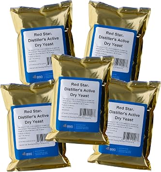Home Brew Ohio Red Star DADY 1 Lb. Distiller's Yeast-5 Packs
