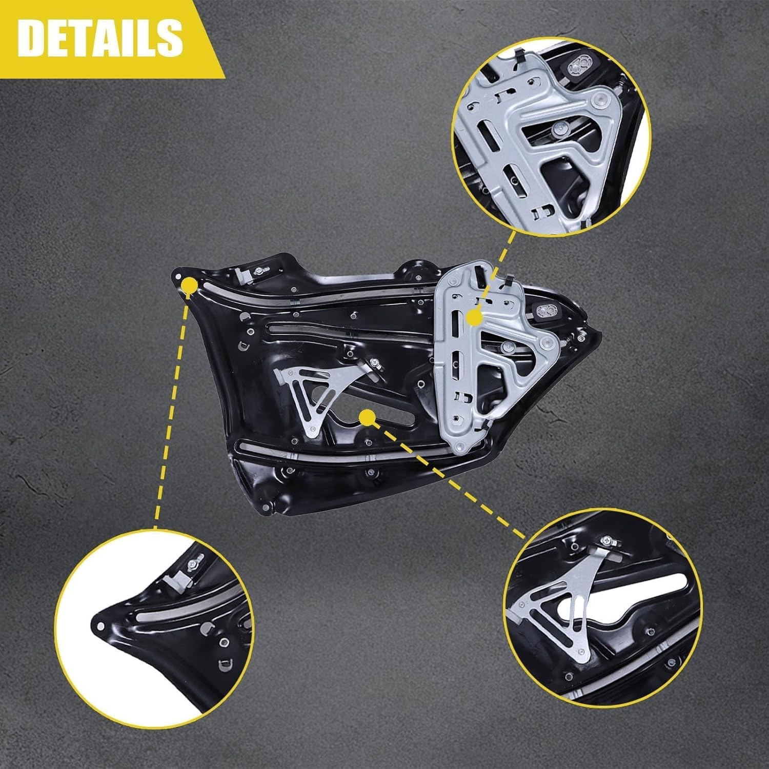 SecosAutoparts 2096700103 A2096700103 Rear Left Driver Side Window Regulator Compatible with Mercedes CLK W209 CLK500 CLK320 CLK350 CLK55 CLK63 AMG 2003-2009 Quarter Glass Window Regulator