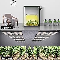Vista 8 de Luces LED de crecimiento de 240 vatios, luces de crecimiento para plantas de interior de espectro completo con IR UV, luz de cultivo de plantas
