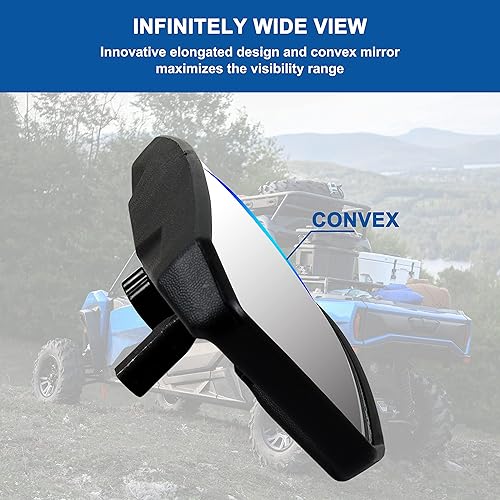 Miniatura 3 de SAUTVS Espejo retrovisor para Can-Am Commander Defender Trail, espejo central convexo ajustable para accesorios Can am Commander Defender Maverick