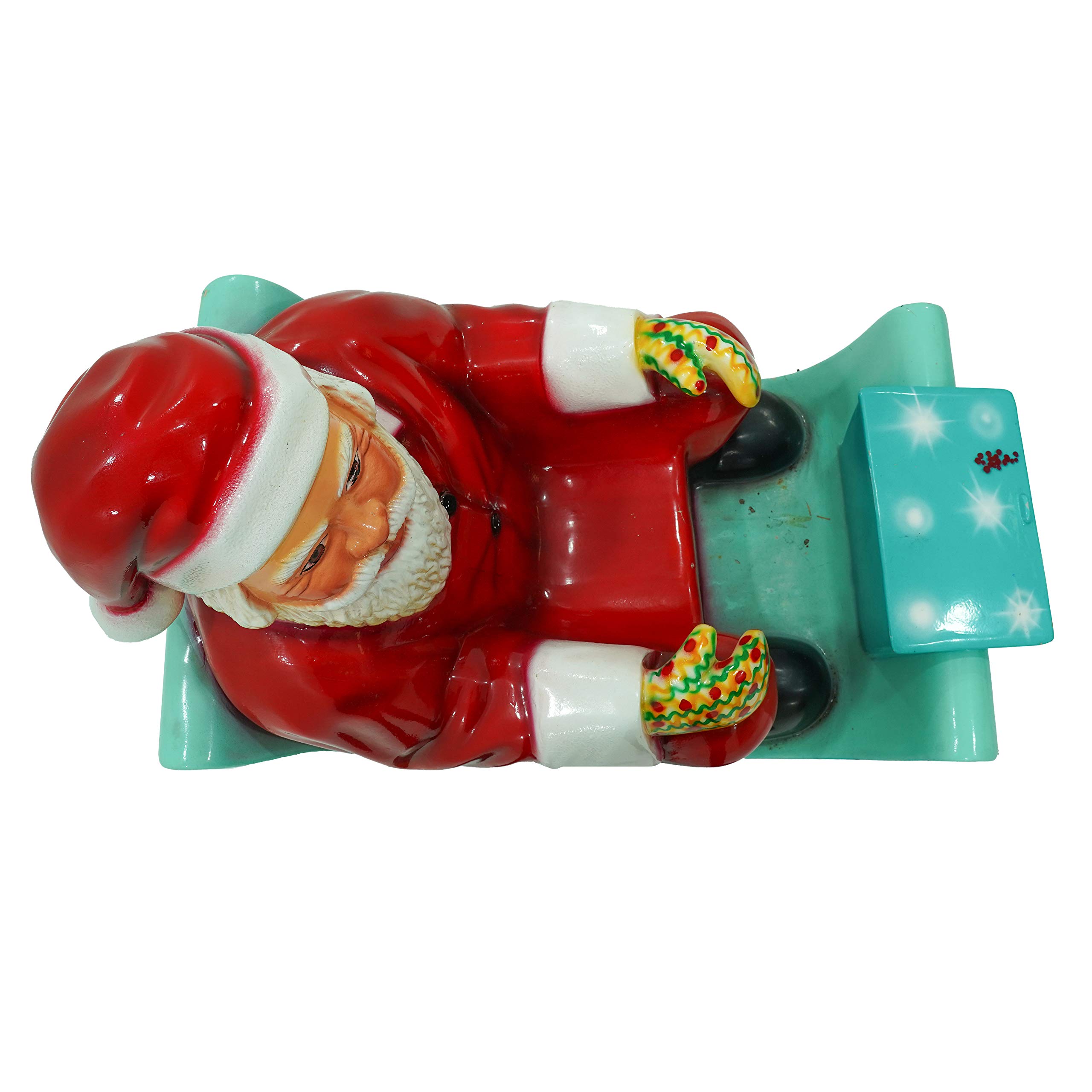 Stilè Slitta in Resina Babbo Natale Rossa da Esterno e Interno 60x115x110 cm per Shooting allestimenti Natalizi