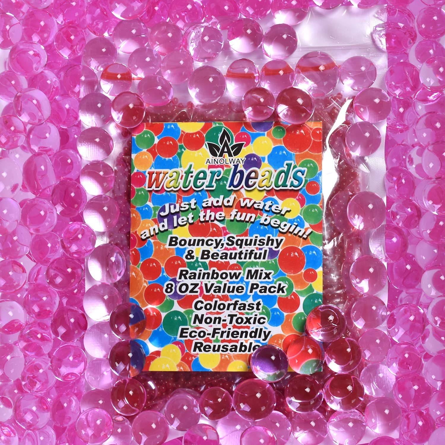 AINOLWAY Water Gel Bead Vase Fillers Beads (20000pcs) Water Pearls for Vases