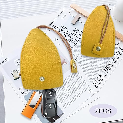 Miniatura 6 de 2 bolsas creativas de poliuretano para llaves de automóvil, gran capacidad de almacenamiento con gancho, universal para la mayoría de los autos