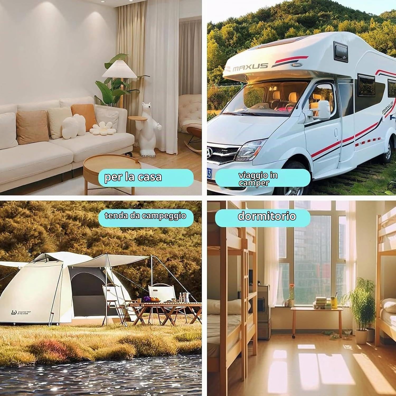 Nuovo condizionatore d'aria portatile da 1500 W 5200 BTU a raffreddamento rapido, deumidificatore per condizionatori d'aria, mini condizionatore d'aria portatile da campeggio, camper, camion