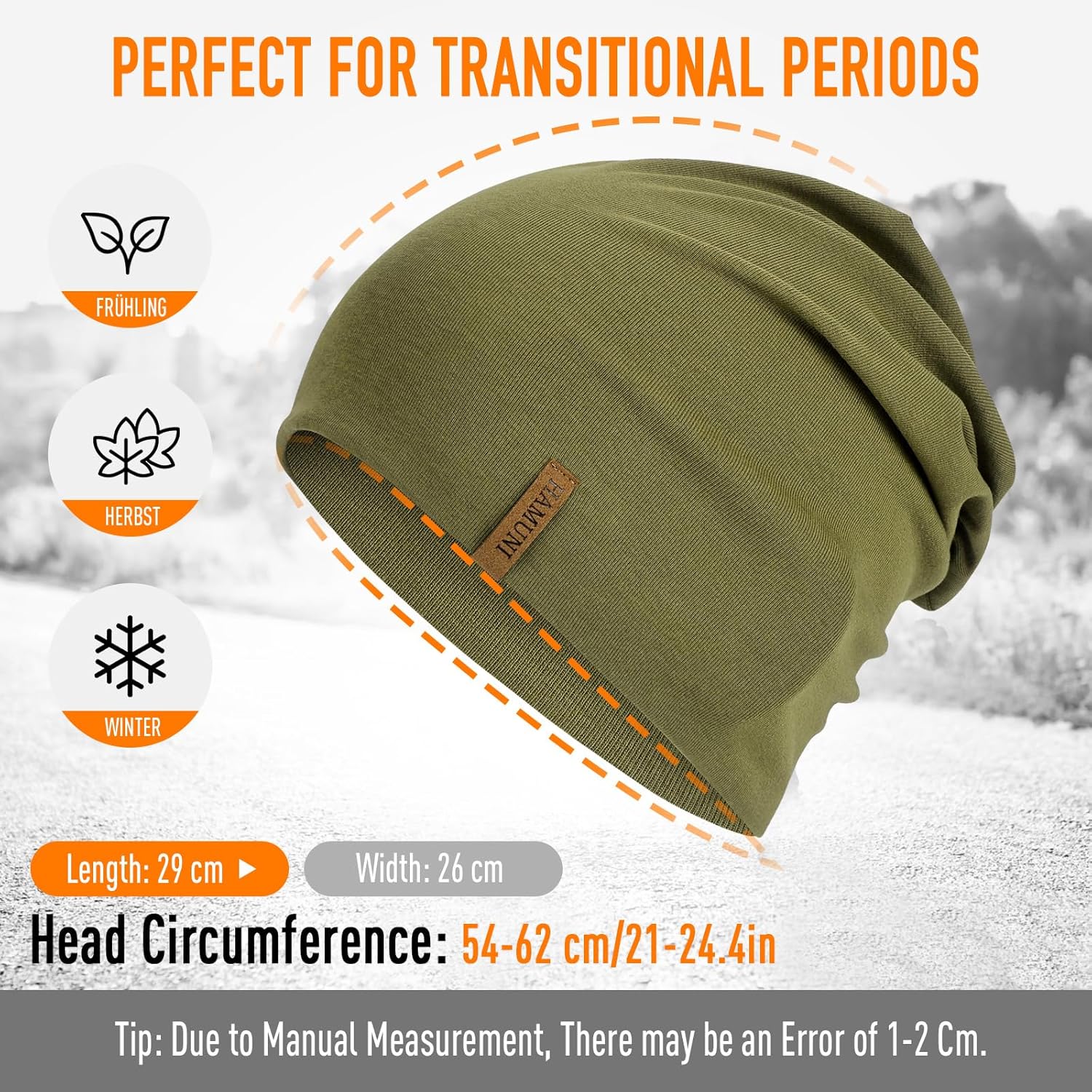 Slouchy Beanie for Women Cotton Beanies Hats Men Lightweight Soft Chemo Headwear Warm Skull Cap for All Seasons - Image 6
