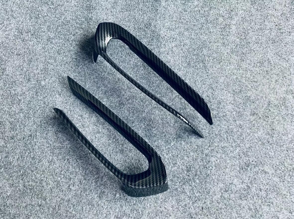Carbon Fiber Style Car Interior Dashboard Side Air Outlet Cover Trim for Toyota Venza 2021-2022-2023