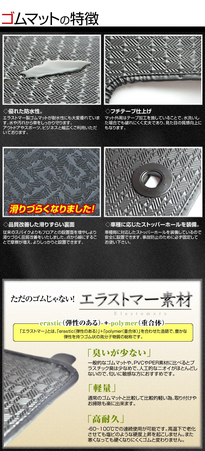 sal様 ww5/30AXT-225/FNY32/4 ラバー マット/配送料 Amazon | トヨタ プロボックス/サクシード 平成26年9月～ 160系 専用