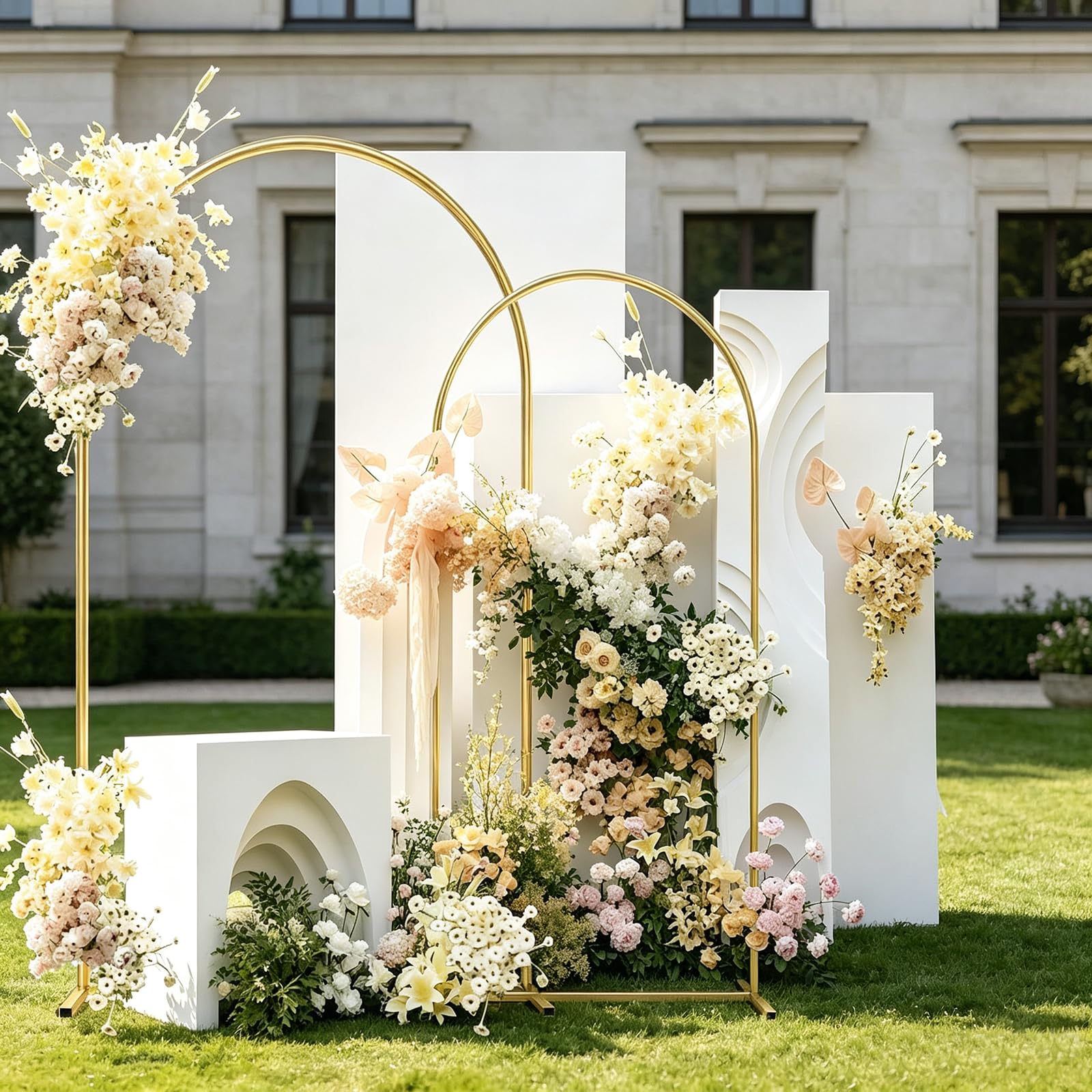 1,8 m Hochzeitsbogen Metall Ballonbogen Ständer für Party Deko | Hochzeit Bogen Hintergrund Rahmen für Hochzeit, Geburtstag, Graduierung, Jahrestag Studio Hintergrund Dekoration (0,8x1,8m)