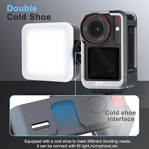 Miniatura 5 de FitStill Jaula de marco de metal de aluminio compatible con DJI Osmo Action 5 Pro Action 4 Action 3, funda protectora rígida de transporte