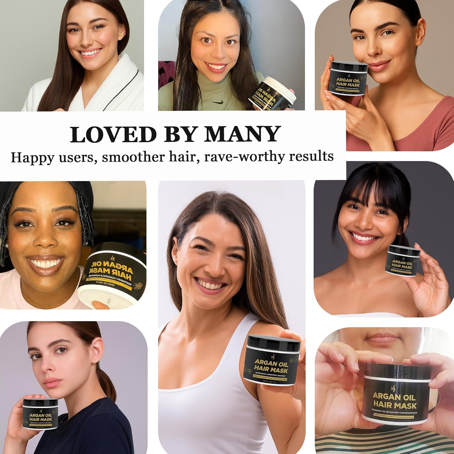 HerStyler Argan Oil Hair Mask - Repair Mask for Dry Damaged or Frizzy Hair - Conditioning and Moisturizing - 9.46 Fl. Oz. - Image 7