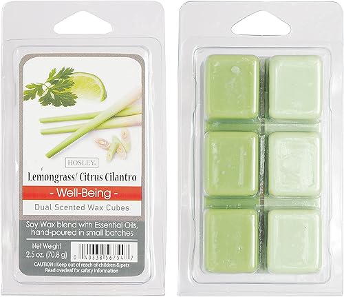 Miniatura 6 de Hosley Caribbean Breeze - Juego de 6 cubos de cera para derretir de 2.5 onzas cada uno. Cera vertida a mano con aceites esenciales. Ideal para