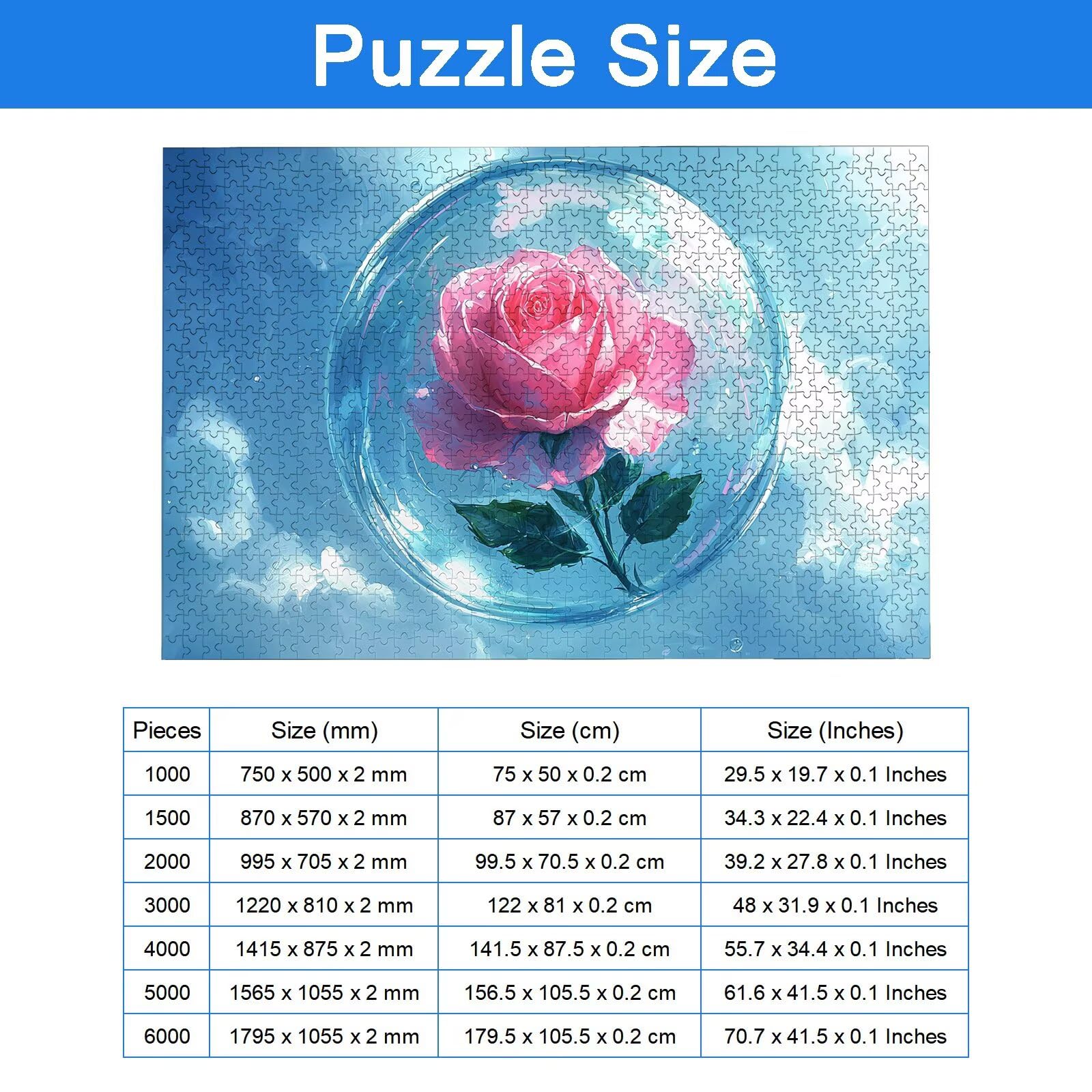 Puzzle 6000 sztuk dla dorosłych dzieci, puzzle z drewnianym kwiatem dla dorosłych, wymagające różowe łamigłówki, rodzinne gry edukacyjne, łamigłówki z pudełkiem do dekoracji domu, prezent dla kobiet i