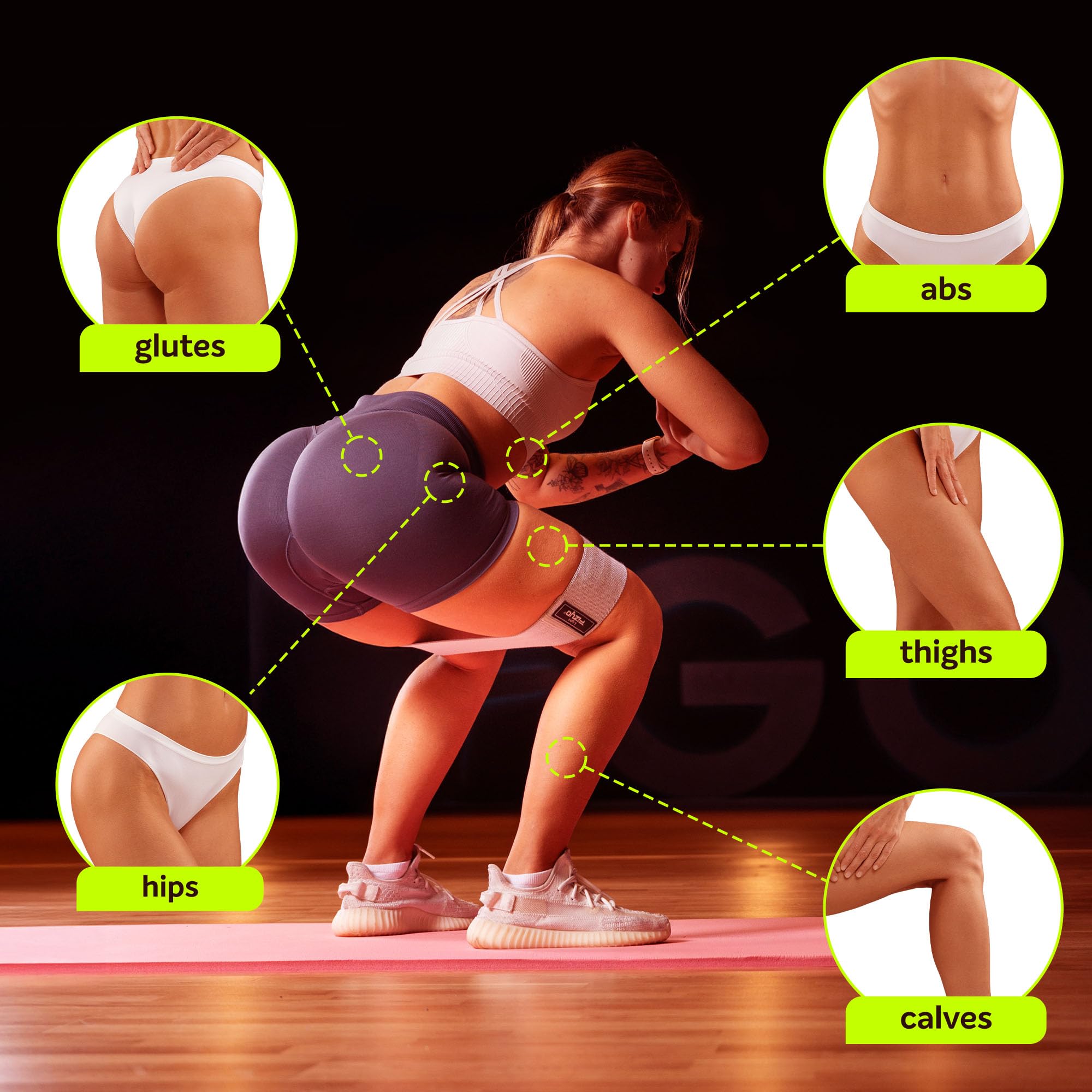 Fizyo Lot de 3 Bandes de Fitness avec Niveaux de Résistance pour Exercice et Musculation