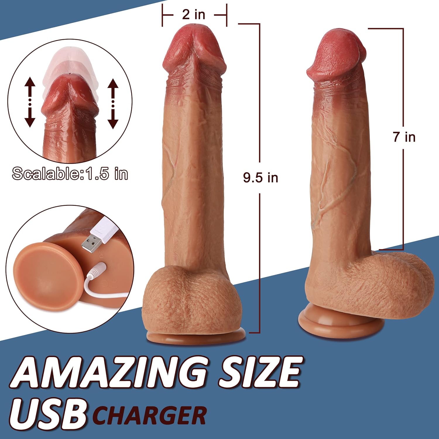 Thrusting Dildo for Women (Skin)