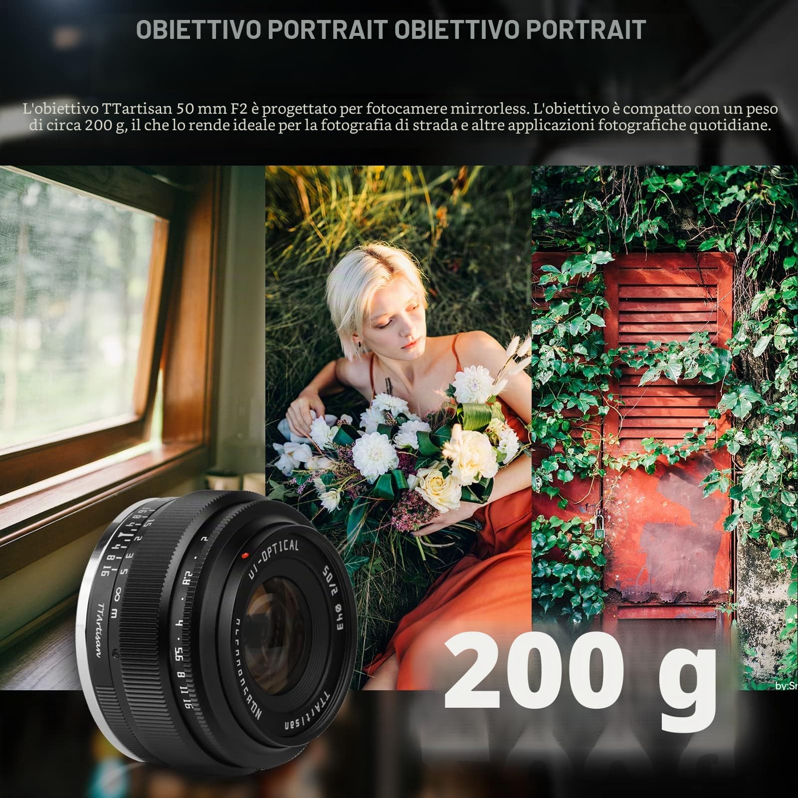TTartisan 50mm F2 obiettivo full frame con messa a fuoco manuale, compatibile con fotocamere Sony E-mount A7 A7II A7III A7R A7RII A7RIII A7RIV A7S A7SII A7SIII A9 A6400 A6000 A6600 A6100 A6500 A6300