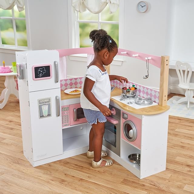 Foto 2 de 7 de KidKraft Cocina de Juguete Grande Gourmet de Madera con teléfono de Juguete y Accesorios