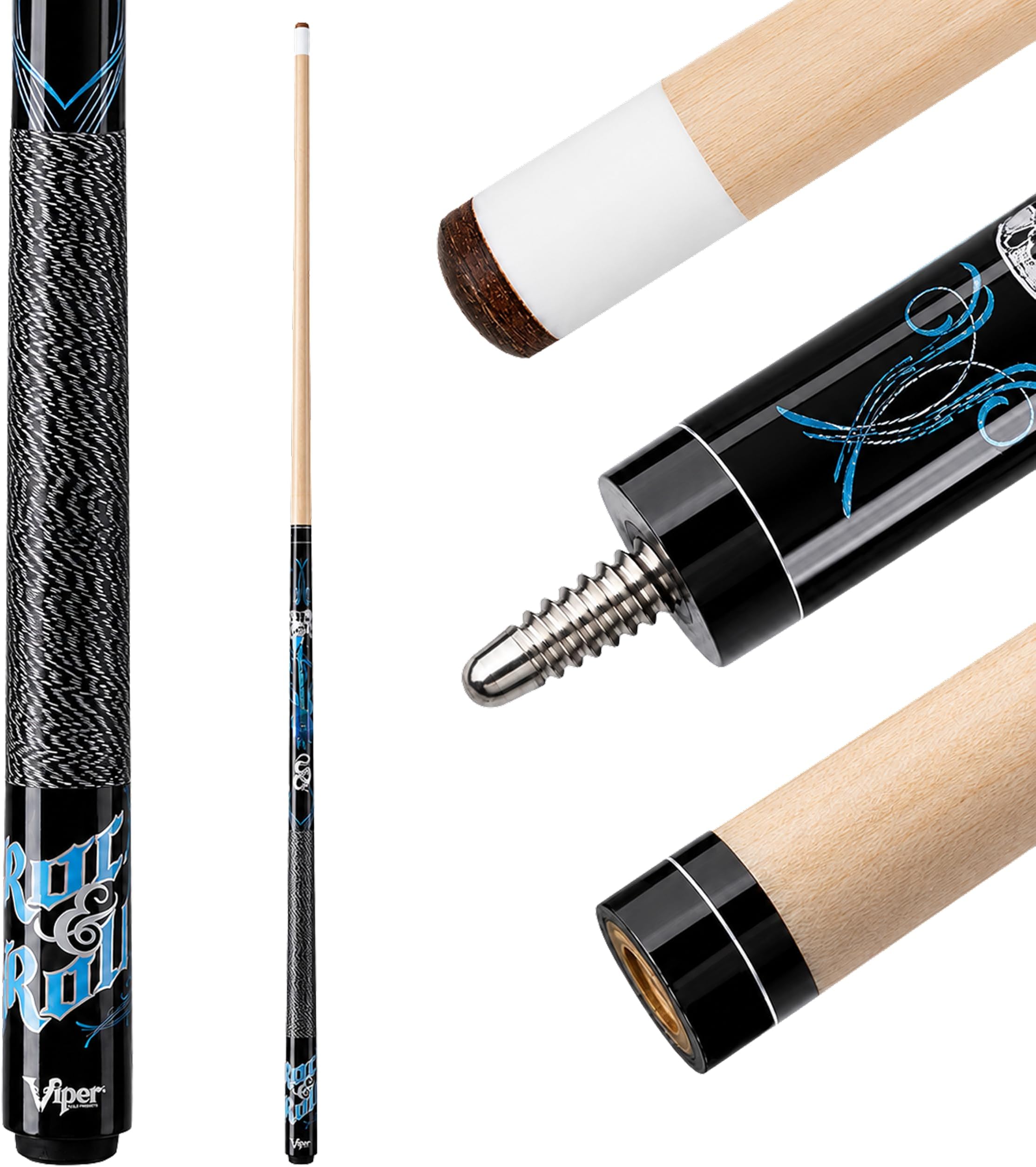Viper by GLD Products Junior 48" 2-Piece Pool Cue Stick, 6 Designs