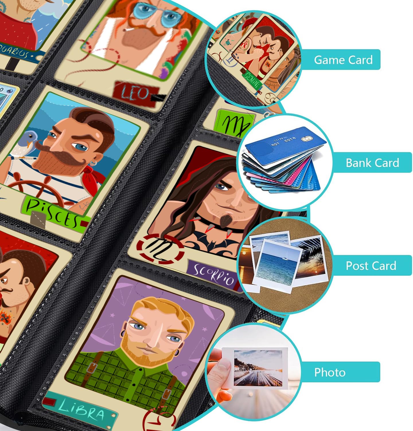 Collectors King Raccoglitore Carte Pokemon - Album Compatibile Per 360 Card Di One Piece Gx Ex Trainer Go Yugioh Mtg Magic 9 Tasche X Pagina Da 9 5x7cm