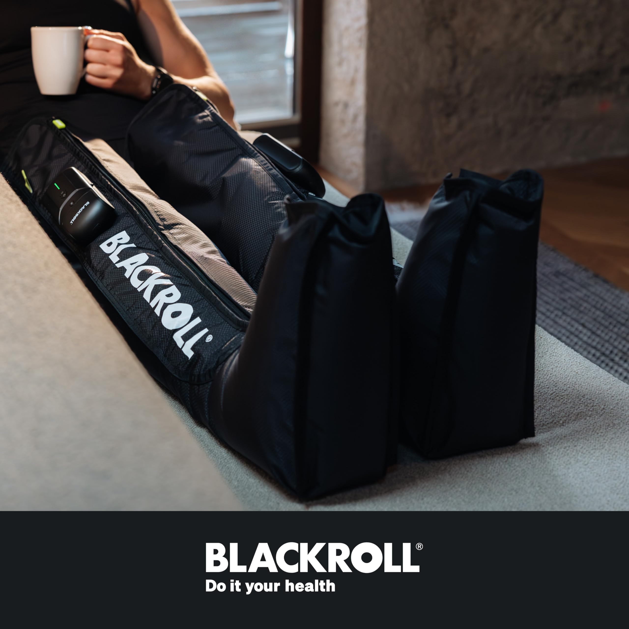 BLACKROLL® Compression Boots 2.0 – Premium Recovery Boots für Beine L| Kompressionsmassage für schnellere Regeneration, schwere Beine & Muskelermüdung | 3 Modi, 5 Druckstufen, kabellos