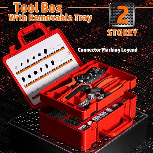 Miniatura 8 de Kit de herramienta de crimpado PEBA y conector Dupont - 24 tipos de conectores Dupont de 2.54 mm y clavijas de engaste, contactos y carcasas JST-XH