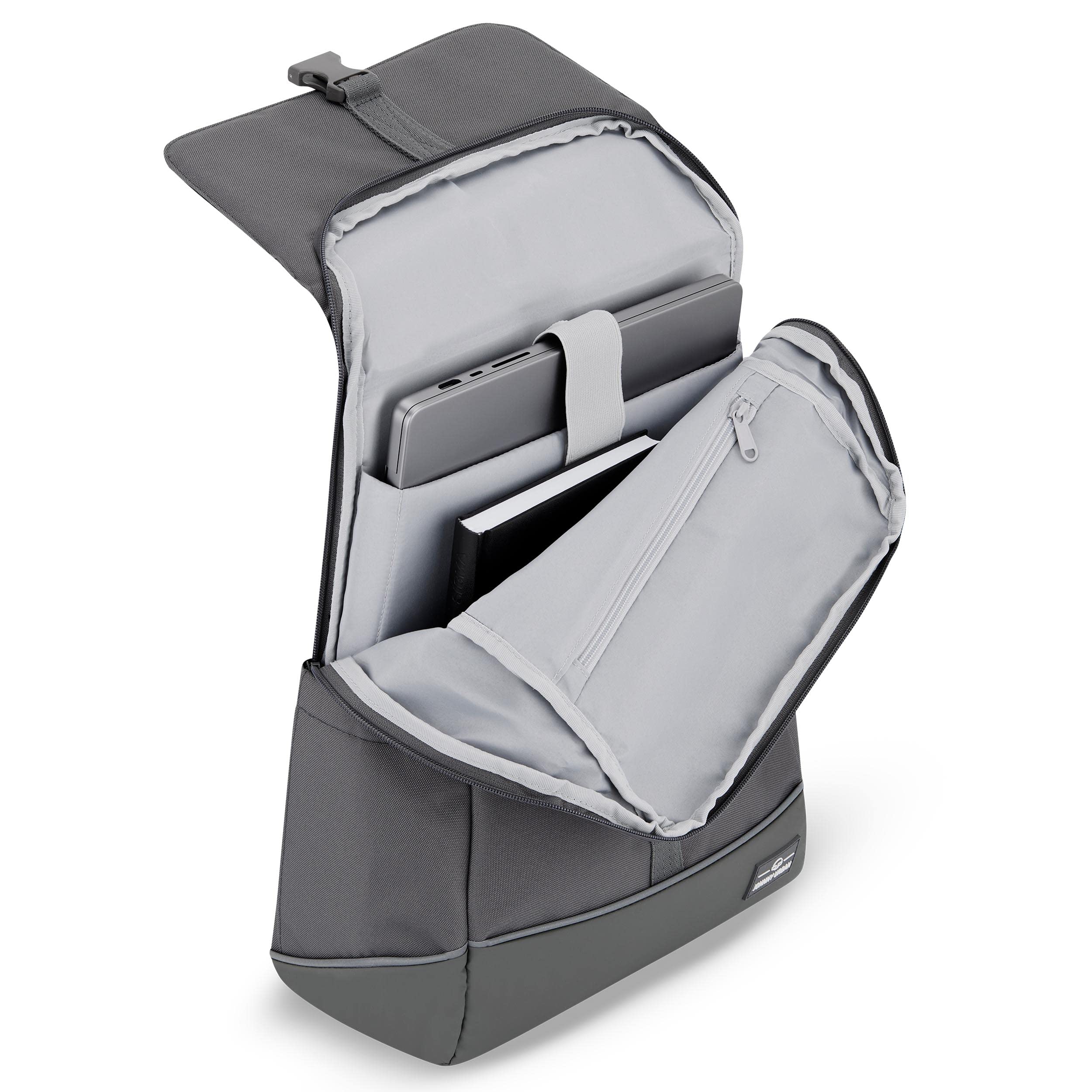 Johnny Urban Borsa per Bicicletta Grigio - Mika Bike - 2 in 1 Borse Posteriori Bici Zaino Scomparto per Laptop da 16 Pollici - Accessori Cestino - Impermeabile