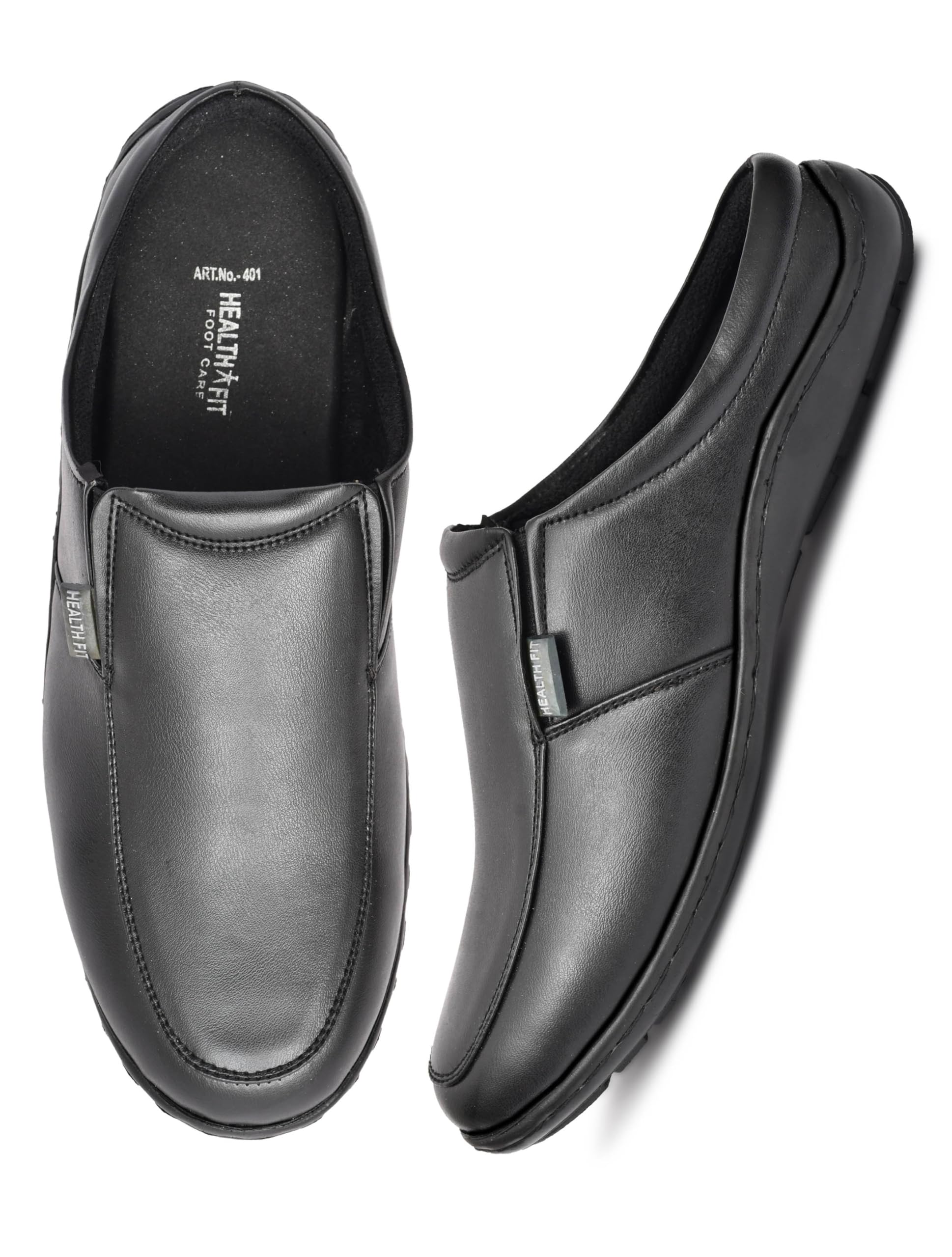 health fit Men's Pu Brown Open-Back Diabetic & Orthopedic Footwear HF401BL-picture-53