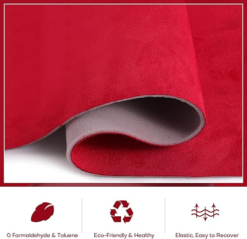 Miniatura 2 de otoez Tela de forro de gamuza de 18 pulgadas, material de respaldo de espuma de 60 x 72 pulgadas, tela de gamuza para reparación de reemplazo de