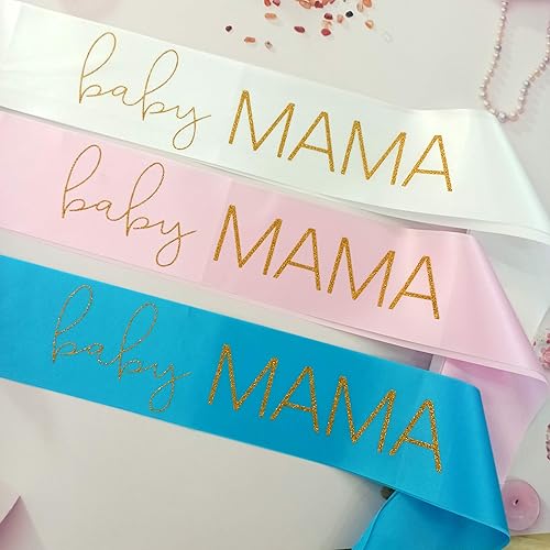 Miniatura 5 de Magnusson's Garden Banda para baby shower, banda de mamá para revelación de género, niño o niña, rosa o azul, decoración para revelar el bebé o