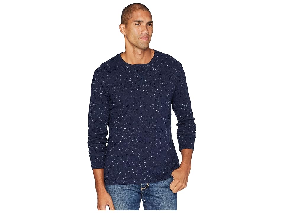 

Lucky Brand Neps Crew Neck Shirt (Navy) Men's Clothing