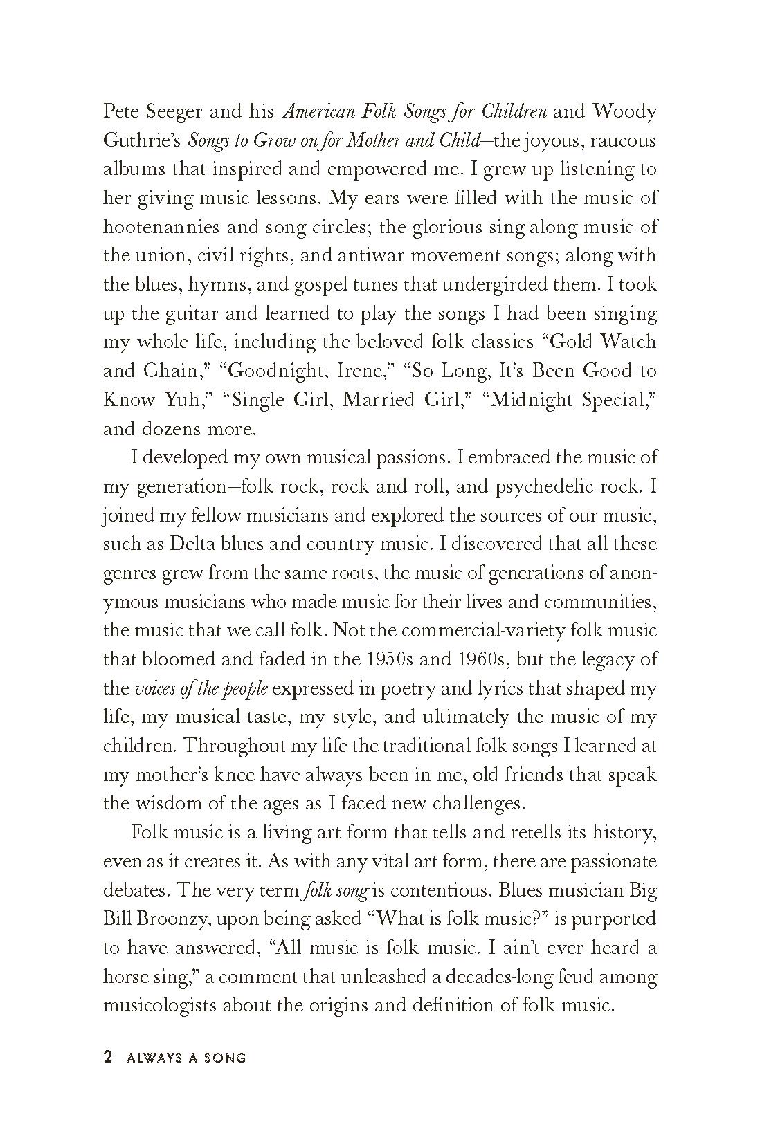 Always A Song: Singers, Songwriters, Sinners and Saints: My Story of the Folk Music Revival