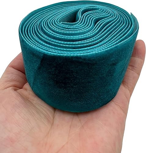 Miniatura 2 de PEPPERLONELY Cinta de terciopelo de una sola cara de 1.496 in (1.5 pulgadas), verde azulado