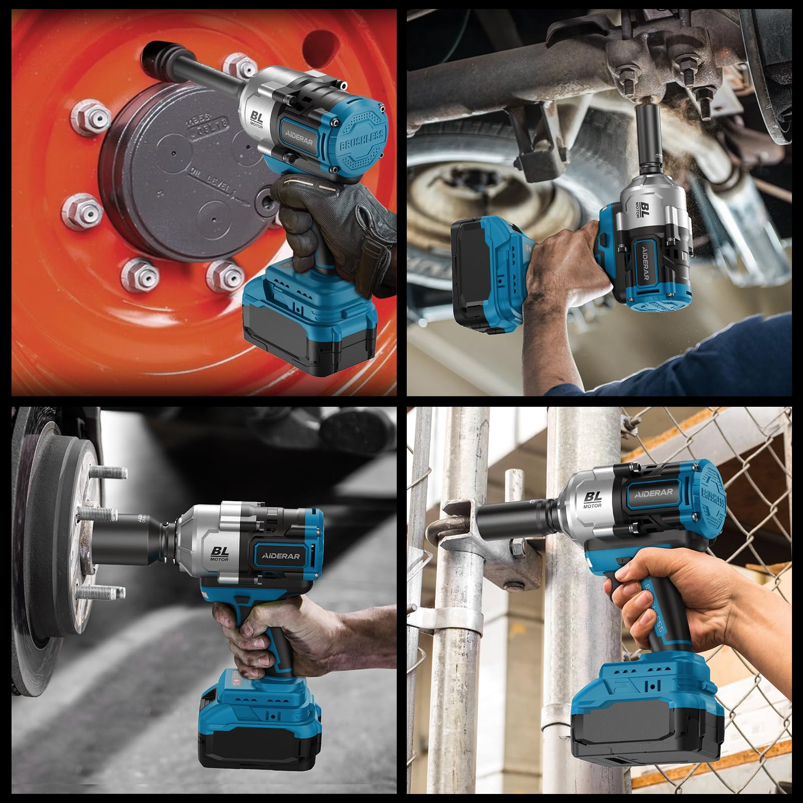 1500Nm Avvitatore a Impulsi Senza Filo 18V per Batteria Makita, 1/2" Utensile a 3 Velocità, Alta Coppia, Motore Senza Spazzole per Rimozione Pneumatici, Viti Arrugginite (Senza Batteria)